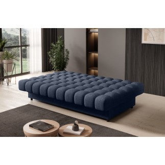 Canapé 3 places convertible CLARO en tissu bleu pâle