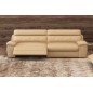 Canapé 3 places relaxation en cuir italien OLSEN , beige Canapé 3 places relaxation en cuir italien OLSEN , beige
