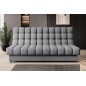Canapé 3 places convertible CLARO en tissu gris