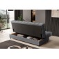 Canapé 3 places convertible CLARO en tissu gris