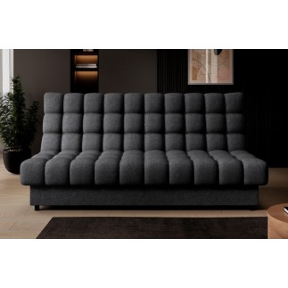 Canapé 3 places convertible CLARO en tissu gris foncé