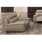 Fauteuil 1 place relaxation en cuir italien OLSEN , gris clair Fauteuil 1 place relaxation en cuir italien OLSEN , gris clair