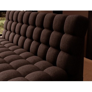 Canapé 3 places convertible CLARO en tissu chocolat