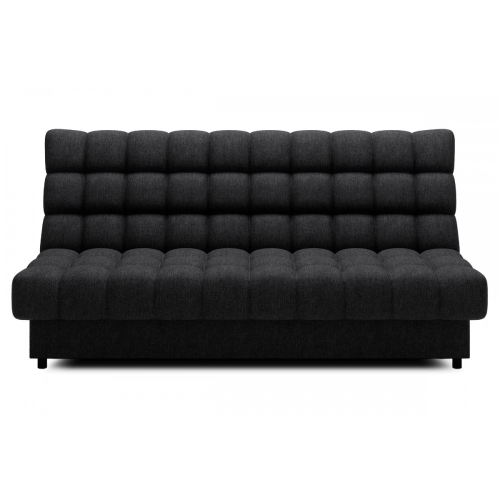Canapé 3 places convertible CLARO en tissu noir Canapé 3 places convertible CLARO en tissu noir