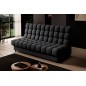 Canapé 3 places convertible CLARO en tissu noir Canapé 3 places convertible CLARO en tissu noir