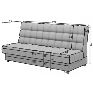 Canapé 3 places convertible CLARO en tissu noir