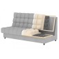 Canapé 3 places convertible CLARO en tissu noir Canapé 3 places convertible CLARO en tissu noir