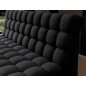 Canapé 3 places convertible CLARO en tissu gris foncé, angle droit
