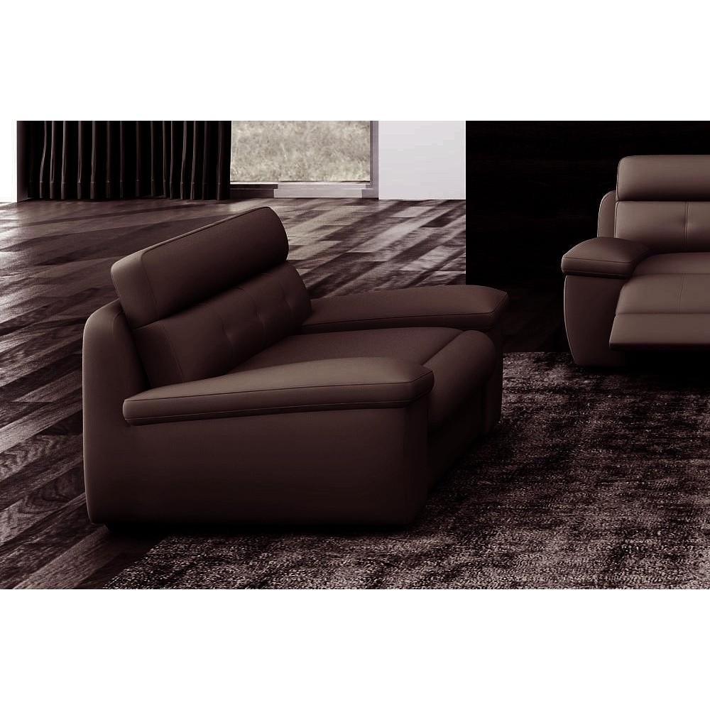 Fauteuil 1 place relaxation en cuir italien OLSEN , chocolat Fauteuil 1 place relaxation en cuir italien OLSEN , chocolat