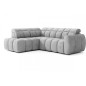 Canapé d'angle profondeur réglable FASANO velours Luxe gris clair 5 places, angle gauche (vu de face) Canapé d'angle profondeur réglable FASANO velours Luxe gris clair 5 places, angle gauche (vu de face)
