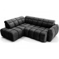 Canapé d'angle profondeur réglable FASANO velours Luxe gris foncé 5 places, angle gauche (vu de face) Canapé d'angle profondeur réglable FASANO velours Luxe gris foncé 5 places, angle gauche (vu de face)