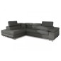 Canapé d'angle convertible - en tissu luxe 5 places ANNECY TISSU, couleur gris, angle gauche Canapé d'angle convertible - en tissu luxe 5 places ANNECY TISSU, couleur gris, angle gauche
