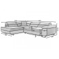 Canapé d'angle convertible - en tissu luxe 5 places ANNECY TISSU, couleur gris, angle gauche Canapé d'angle convertible - en tissu luxe 5 places ANNECY TISSU, couleur gris, angle gauche