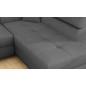 Canapé d'angle convertible - en tissu luxe 5 places, ANNECY TISSU, couleur gris, angle DROIT Canapé d'angle convertible - en tissu luxe 5 places, ANNECY TISSU, couleur gris, angle DROIT