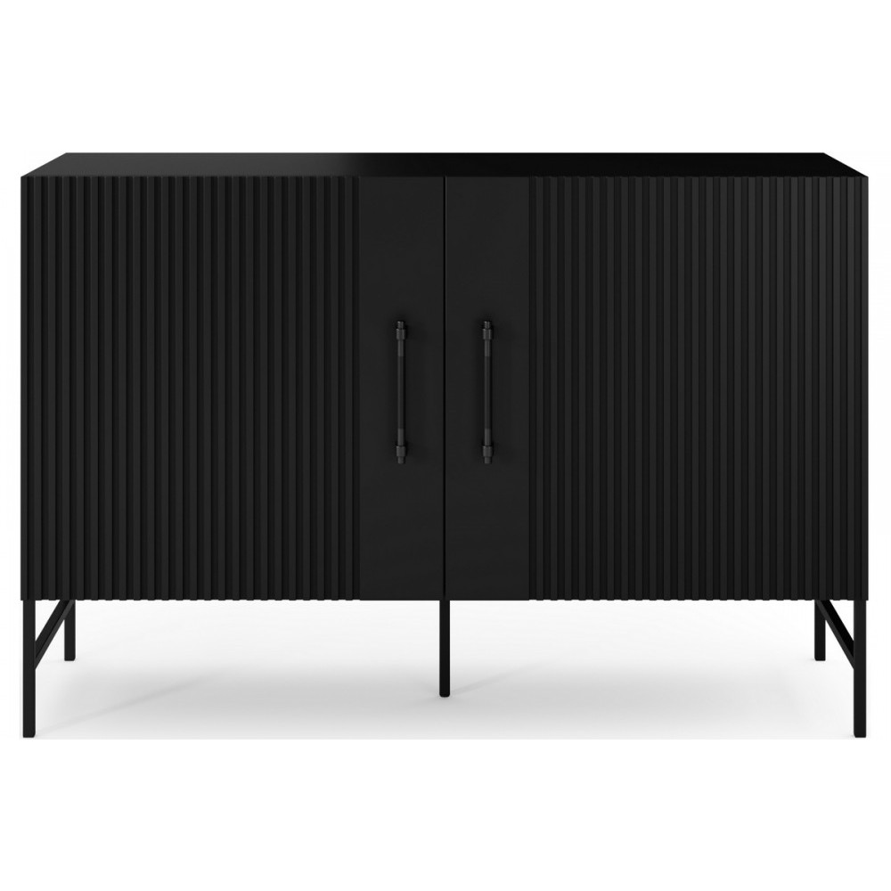Beau buffet noir de qualité avec rangement, RAFI Beau buffet noir de qualité avec rangement, RAFI