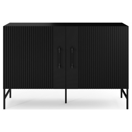 Beau buffet noir de qualité avec rangement, RAFI