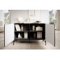 Beau buffet noir de qualité avec rangement, RAFI Beau buffet noir de qualité avec rangement, RAFI
