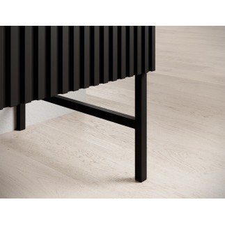 Beau buffet noir de qualité avec rangement, RAFI