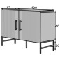 Beau buffet noir de qualité avec rangement, RAFI Beau buffet noir de qualité avec rangement, RAFI