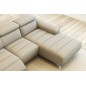 Canapé d'angle fonction relax en cuir italien 5 places SERENITY, gris clair, angle droit Canapé d'angle fonction relax en cuir italien 5 places SERENITY, gris clair, angle droit