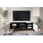 Meuble TV design de qualité avec rangement, RAINER, Noir Meuble TV design de qualité avec rangement, RAINER, Noir
