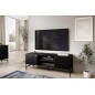 Meuble TV design de qualité avec rangement, RAINER, Noir Meuble TV design de qualité avec rangement, RAINER, Noir
