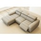 Canapé d'angle fonction relax en cuir italien 5 places SERENITY, gris clair, angle gauche Canapé d'angle fonction relax en cuir italien 5 places SERENITY, gris clair, angle gauche