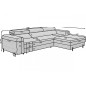 Canapé d'angle convertible FELIX tissu bouclette beige, 5 places, angle droit (vu de face) Canapé d'angle convertible FELIX tissu bouclette beige, 5 places, angle droit (vu de face)