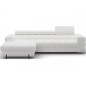 Canapé d'angle convertible FELIX en tissu bouclette ivoire, 5 places, angle gauche (vu de face) Canapé d'angle convertible FELIX en tissu bouclette ivoire, 5 places, angle gauche (vu de face)