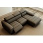 Canapé d'angle fonction relax en cuir italien 5 places SERENITY, gris foncé, angle droit Canapé d'angle fonction relax en cuir italien 5 places SERENITY, gris foncé, angle droit