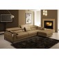 Canapé droit en cuir italien 4 places SUEDO, marron (sans la partie pouf de 85 cm) Canapé droit en cuir italien 4 places SUEDO, marron (sans la partie pouf de 85 cm)