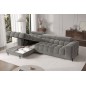 Canapé d'angle convertible FELIX VELOURS en velours gris foncé 5 places, angle gauche (vu de face) Canapé d'angle convertible FELIX VELOURS en velours gris foncé 5 places, angle gauche (vu de face)