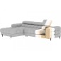 Canapé d'angle convertible FELIX VELOURS en velours gris foncé 5 places, angle gauche (vu de face) Canapé d'angle convertible FELIX VELOURS en velours gris foncé 5 places, angle gauche (vu de face)