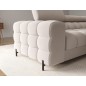 Canapé d'angle convertible FELIX VELOURS en velours beige, 5 places, angle droit (vu de face) Canapé d'angle convertible FELIX VELOURS en velours beige, 5 places, angle droit (vu de face)