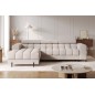 Canapé d'angle convertible FELIX VELOURS en velours beige 5 places, angle gauche (vu de face) Canapé d'angle convertible FELIX VELOURS en velours beige 5 places, angle gauche (vu de face)