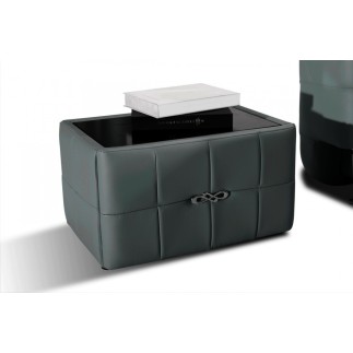 Chevet de belle qualité BELISA, gris foncé