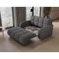 Canapé 2 places convertible tissu doux, gris foncé, coffre, DEVON Canapé 2 places convertible tissu doux, gris foncé, coffre, DEVON