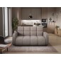Canapé 2 places convertible tissu doux beige, coffre, DEVON Canapé 2 places convertible tissu doux beige, coffre, DEVON