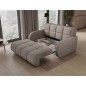 Canapé 2 places convertible tissu doux beige, coffre, DEVON Canapé 2 places convertible tissu doux beige, coffre, DEVON