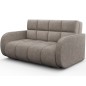 Canapé 2 places convertible tissu doux beige, coffre, DEVON Canapé 2 places convertible tissu doux beige, coffre, DEVON