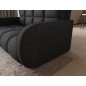 Canapé 2 places convertible tissu doux noir, coffre, DEVON Canapé 2 places convertible tissu doux noir, coffre, DEVON