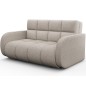 Canapé 2 places convertible tissu bouclette beige, coffre, DEVON Canapé 2 places convertible tissu bouclette beige, coffre, DEVON