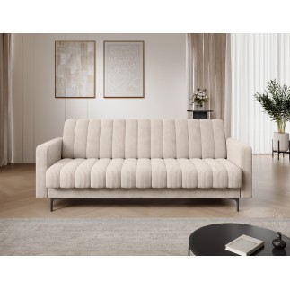 Canapé 3 places convertible velours côtelé  beige, coffre, RONSARD