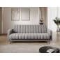 Canapé 3 places convertible tissu gris, coffre, RONSARD
