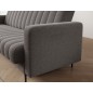 Canapé 3 places convertible tissu gris, coffre, RONSARD
