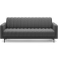 Canapé 3 places convertible velours luxe gris foncé, coffre, RONSARD Canapé 3 places convertible velours luxe gris foncé, coffre, RONSARD