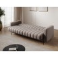 Canapé 3 places convertible velours luxe beige, coffre, RONSARD