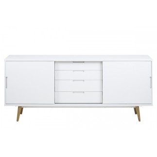 Bahut tendance blanc laqué brillant, ELMA