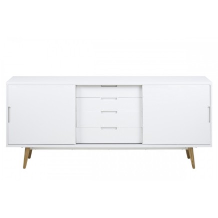 Bahut tendance blanc laqué brillant, ELMA