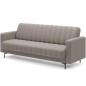 Canapé 3 places convertible velours luxe beige, coffre, RONSARD